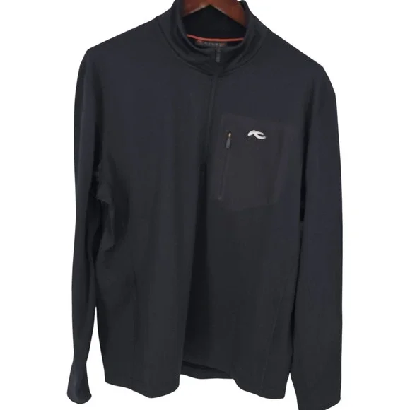 KJUS Men Hydraulic Half-Zip Pullover Black MS25-807 Size 2XL XXL Mock Neck NWT - Picture 3 of 10
